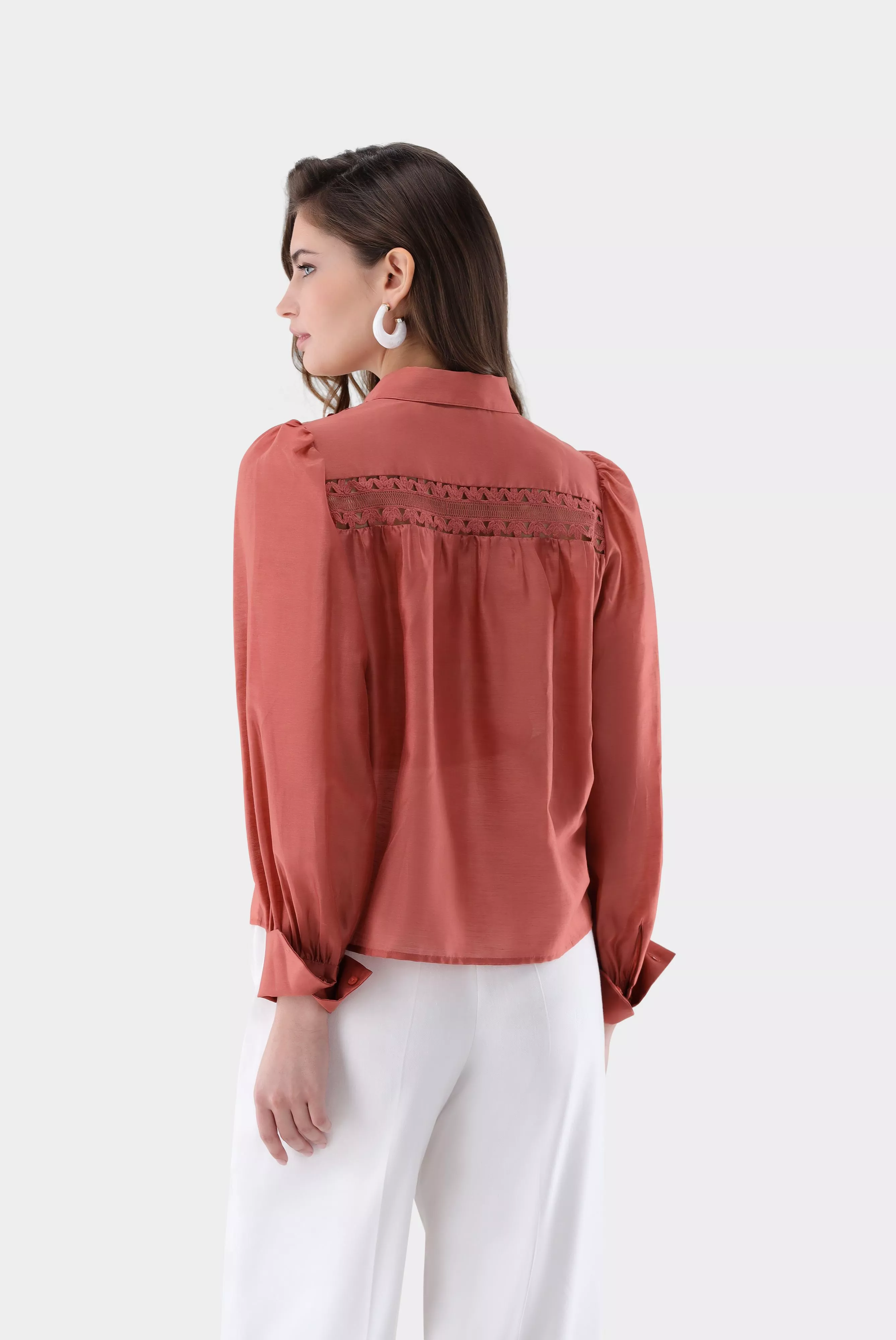 van Laack БЛУЗКА ALWIA PB
 цвет оранжевый ,photo 6