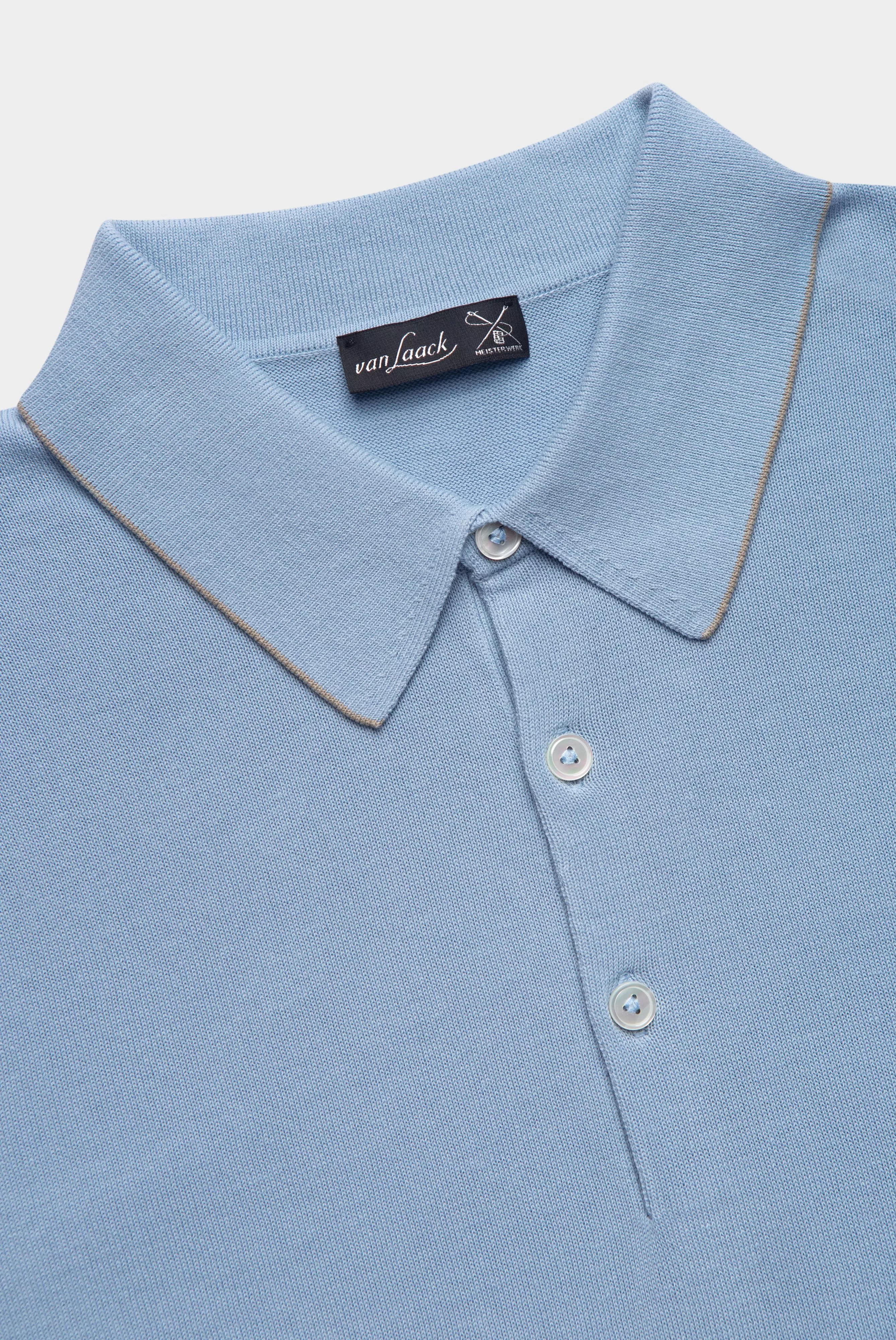 van Laack РУБАШКА-ПОЛО SANDRO SBF
 цвет голубой ,photo 2