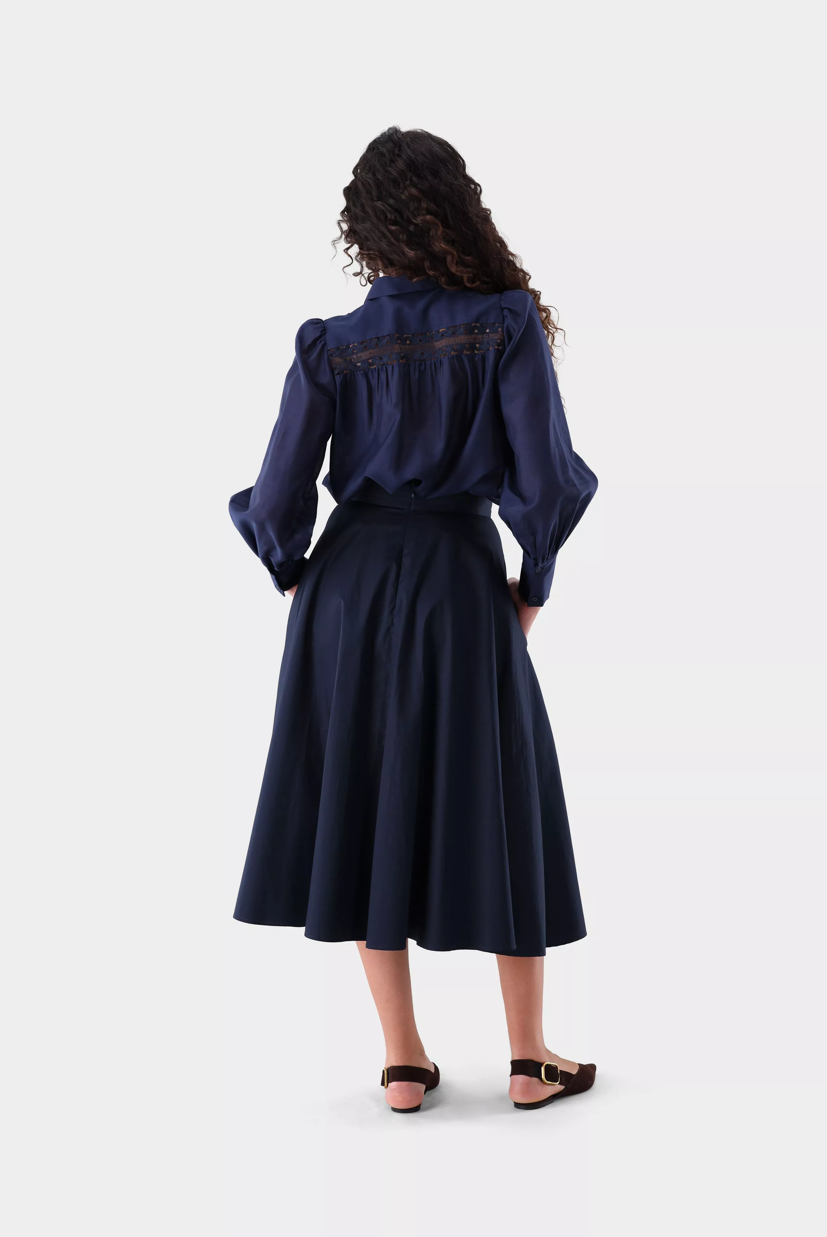 van Laack БЛУЗКА ALWIA PB
 цвет синий ,photo 8