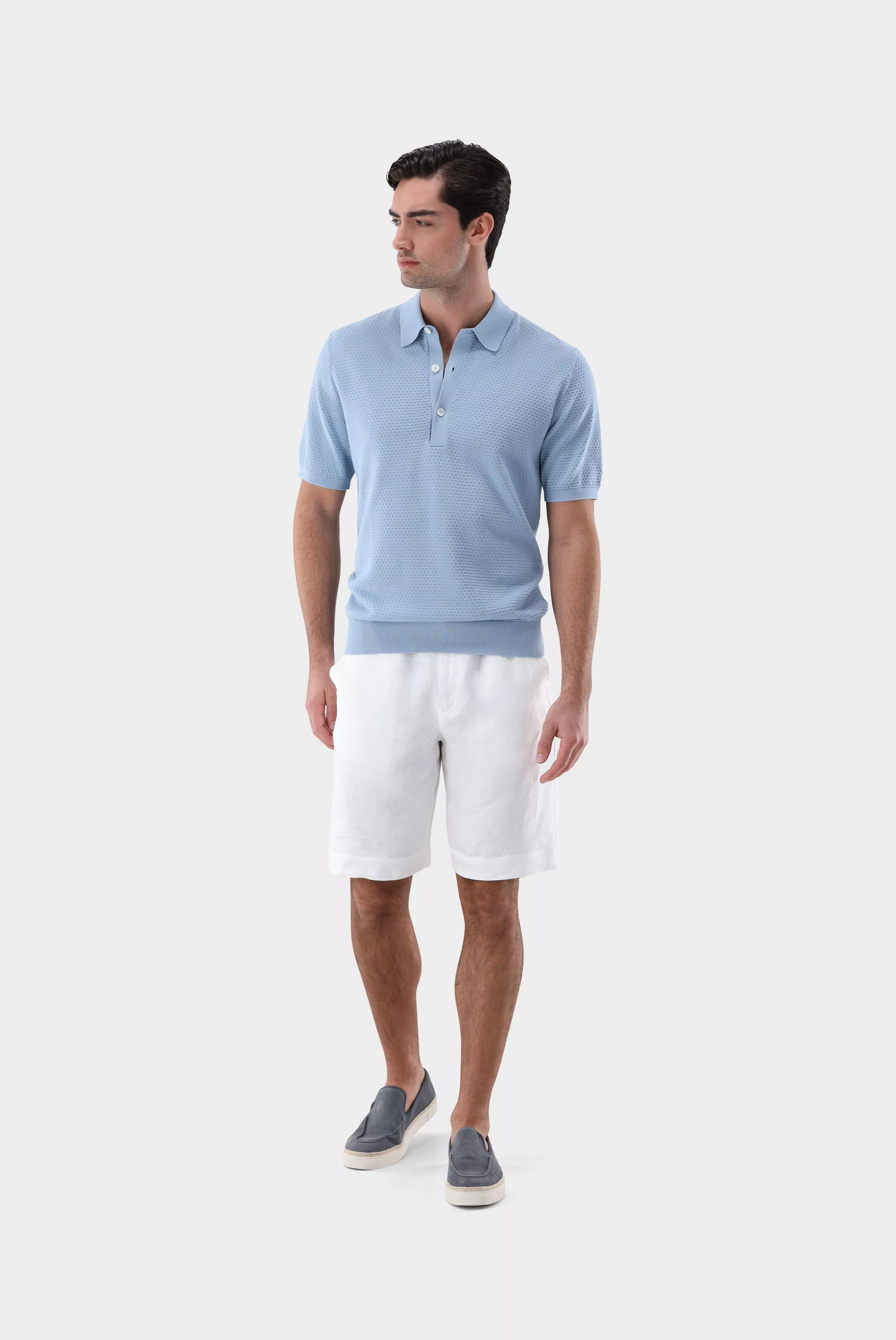 van Laack РУБАШКА-ПОЛО SAMERO SB
 цвет голубой ,photo 5