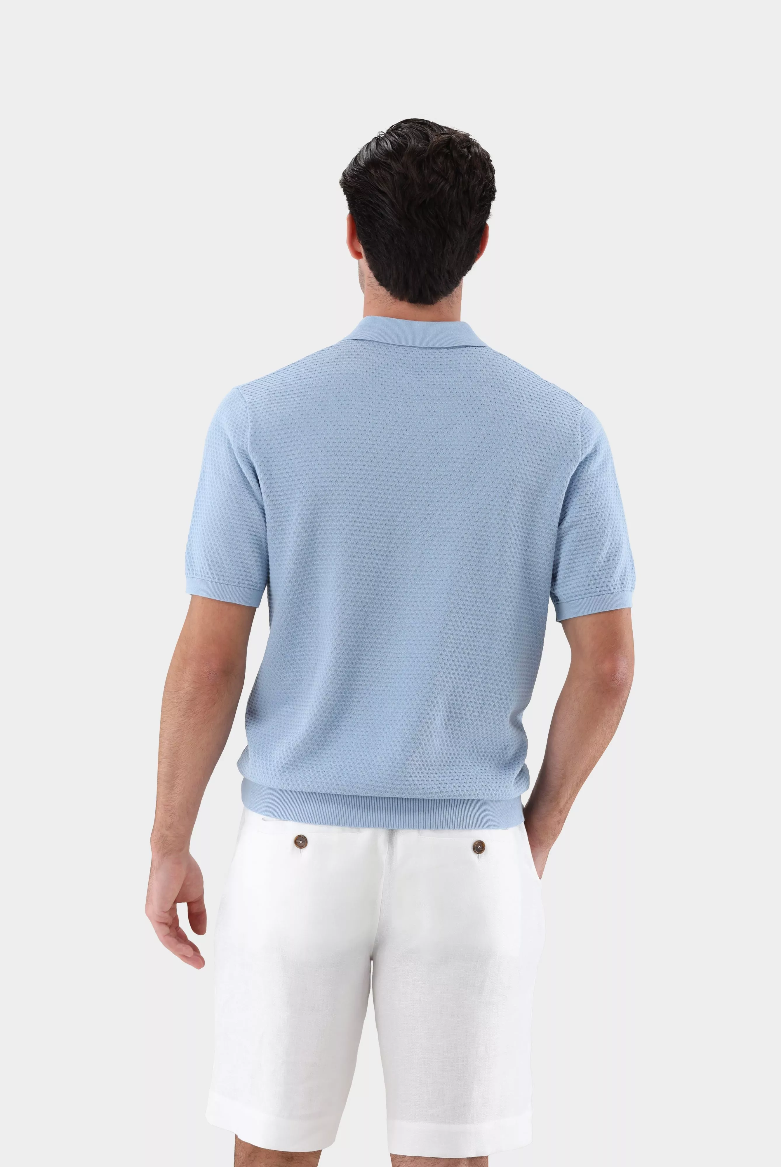 van Laack РУБАШКА-ПОЛО SAMERO SB
 цвет голубой ,photo 6