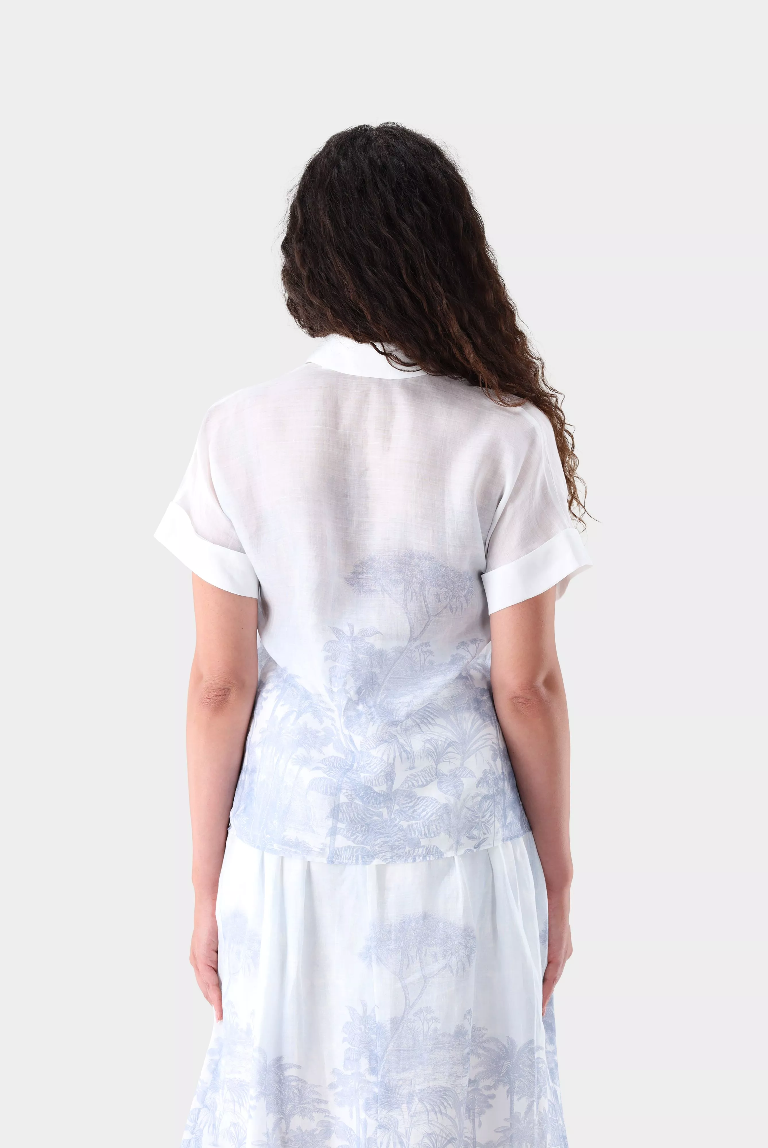 van Laack БЛУЗКА TIBSI PXKN
 цвет синий ,photo 6