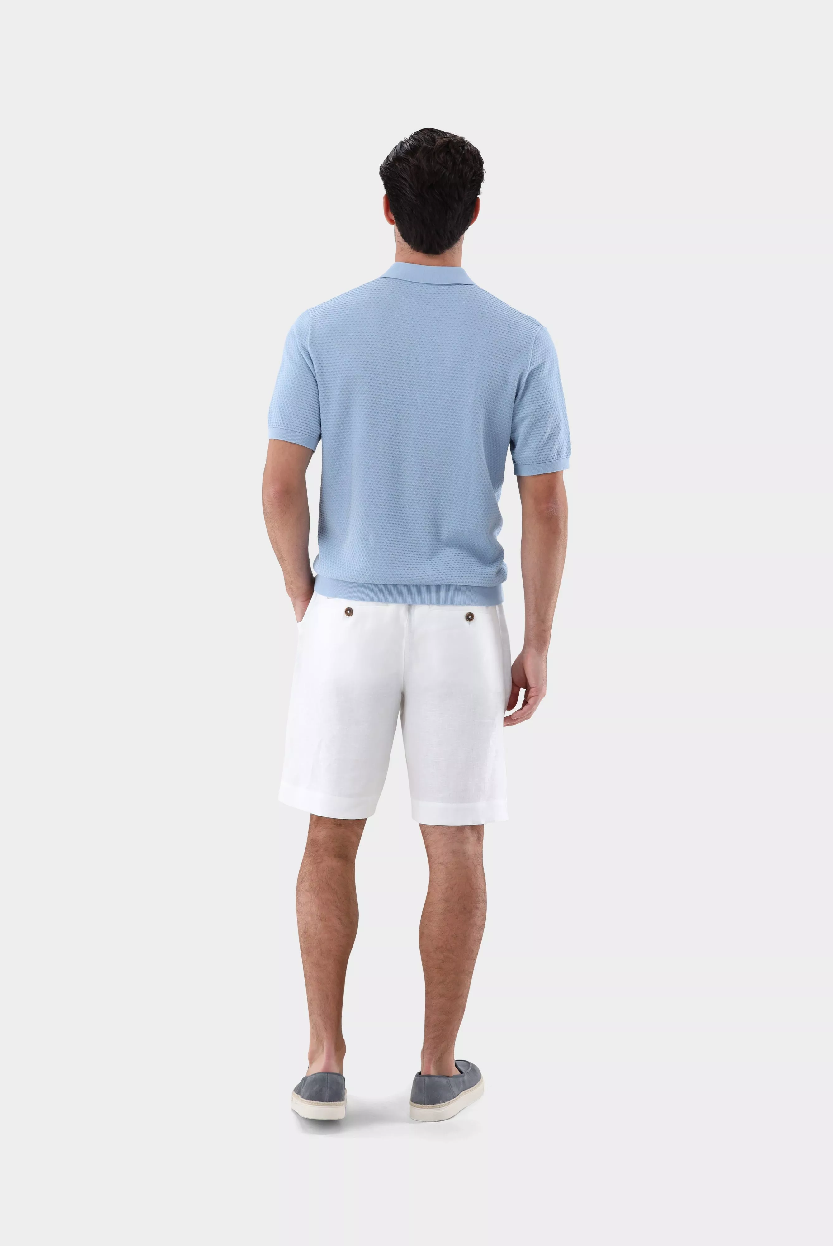 van Laack РУБАШКА-ПОЛО SAMERO SB
 цвет голубой ,photo 7