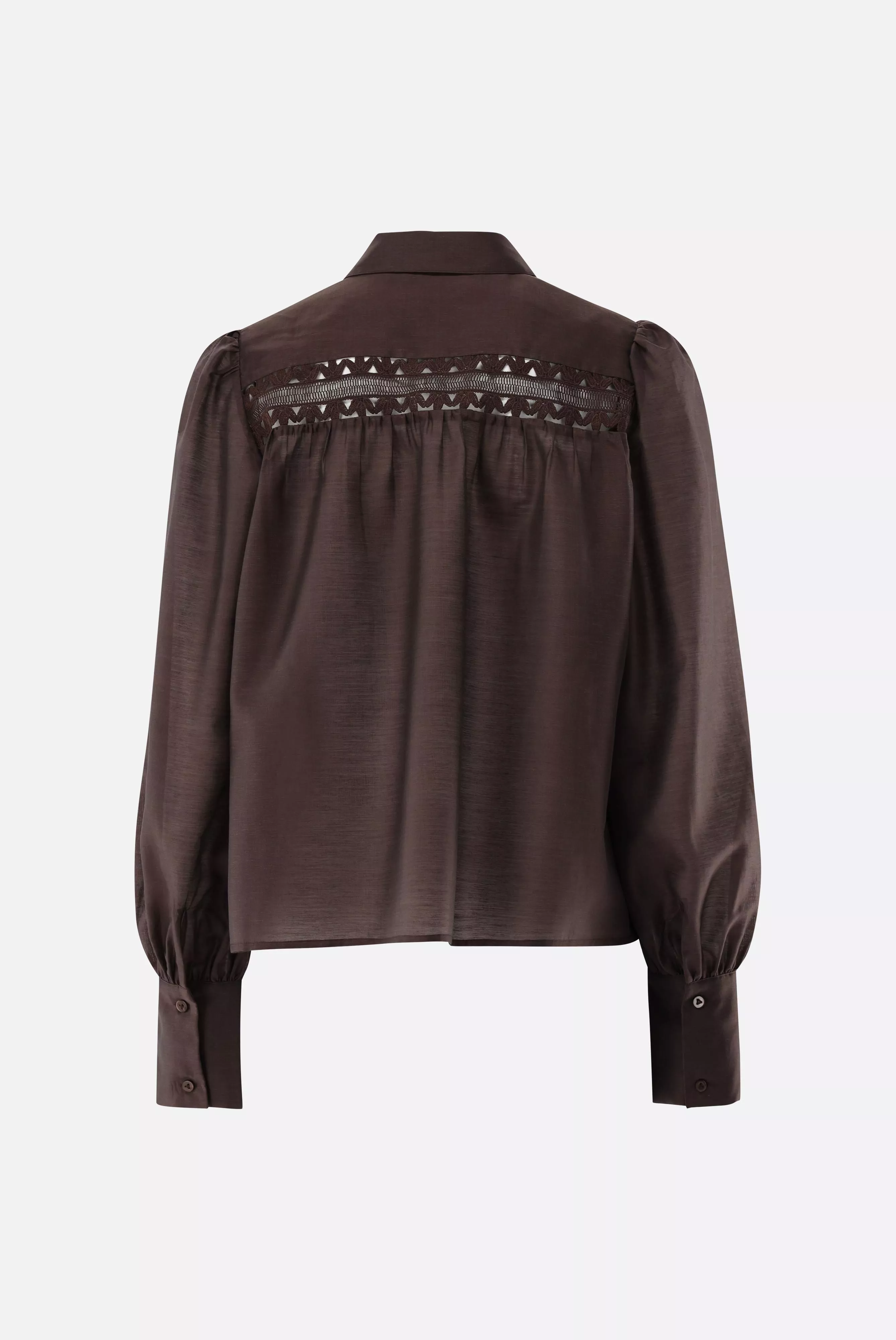 van Laack БЛУЗКА ALWIA PB
 цвет коричневый ,photo 4