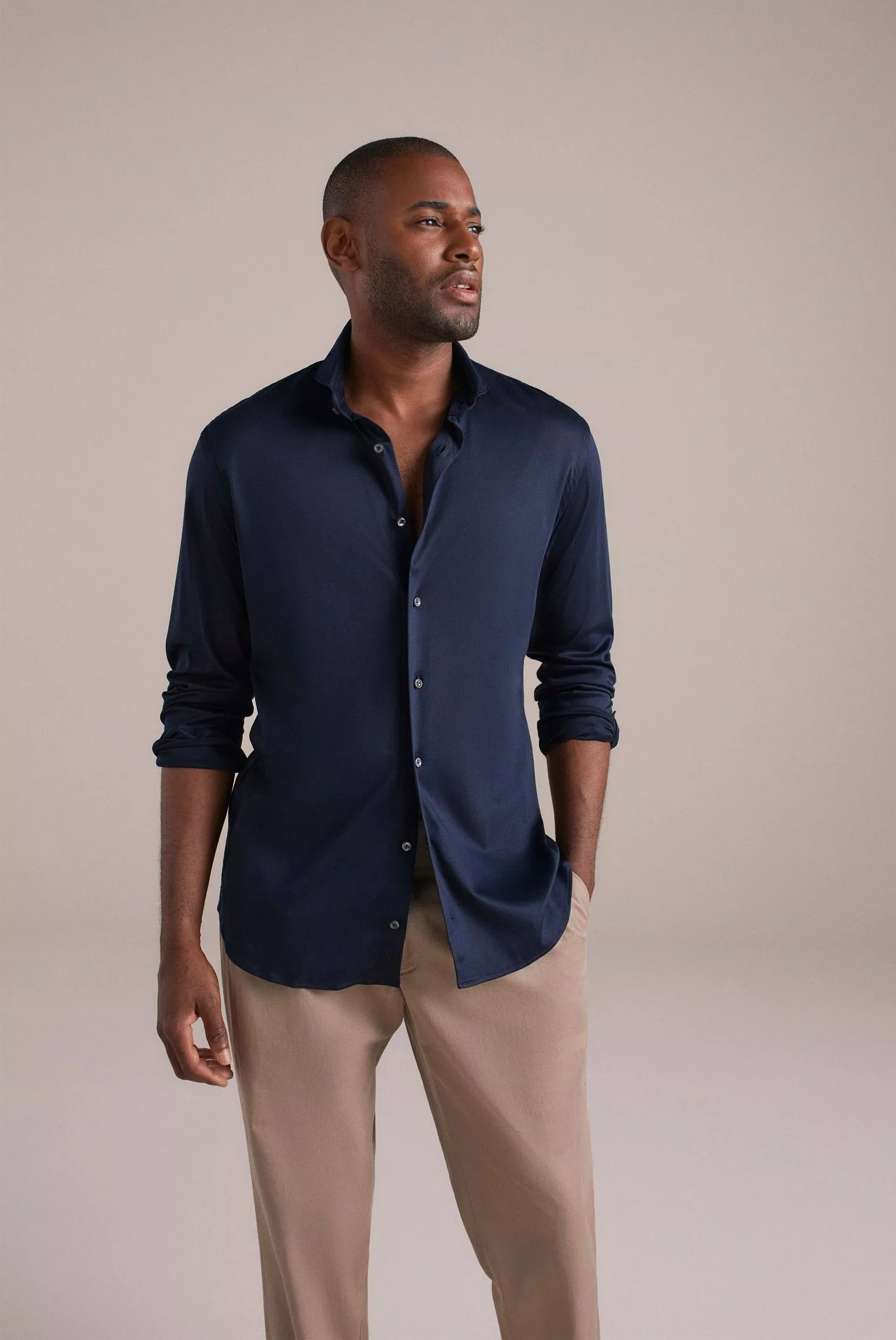 рубашка PER LSF темно-синий PER-LSF_180031_790 ,photo 2