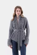 КАРДИГАН SAHARI
 цвет серый